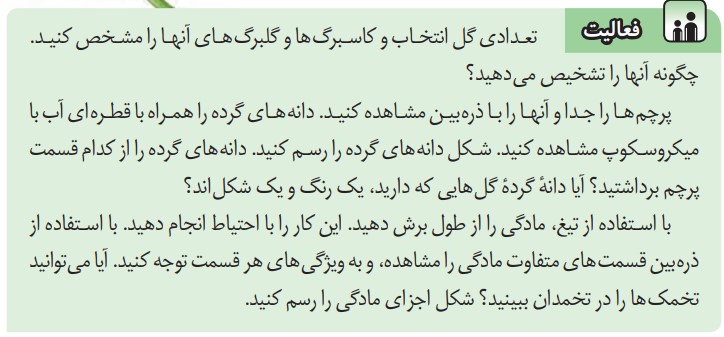 فعالیت صفحه 74 علوم هشتم *
